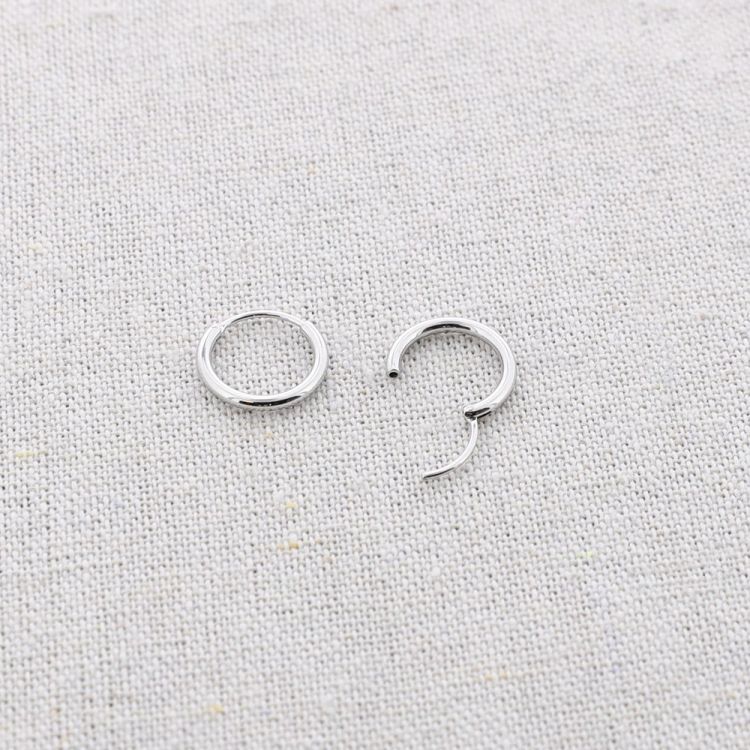STEEL HOOP EARRINGS 13MM