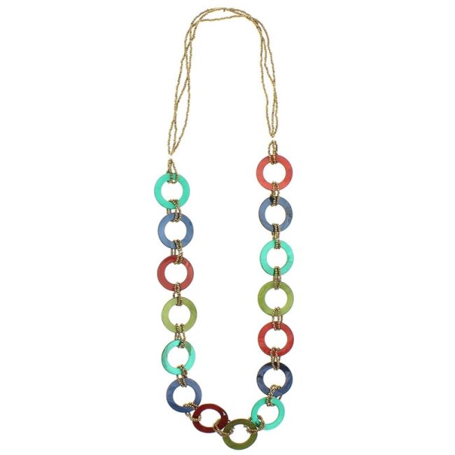 COLLAR LARGO CUENTAS NÁCAR