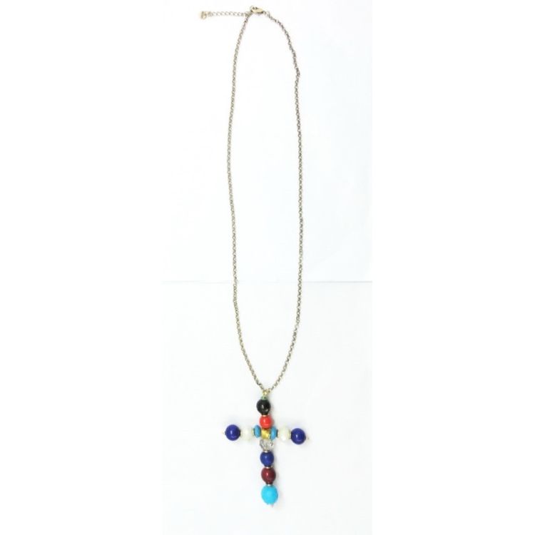 COLLAR LARGO COLG. CRUZ PIEDRAS 2
