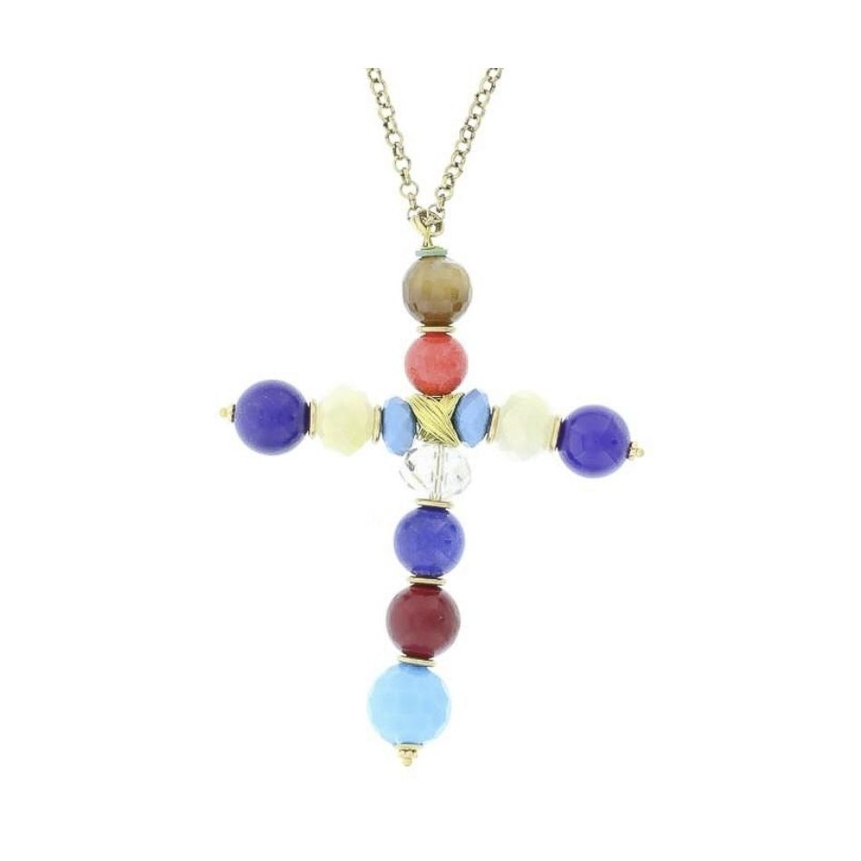 COLLAR LARGO COLG. CRUZ PIEDRAS