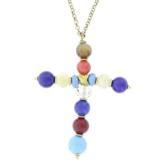 COLLAR LARGO COLG. CRUZ PIEDRAS