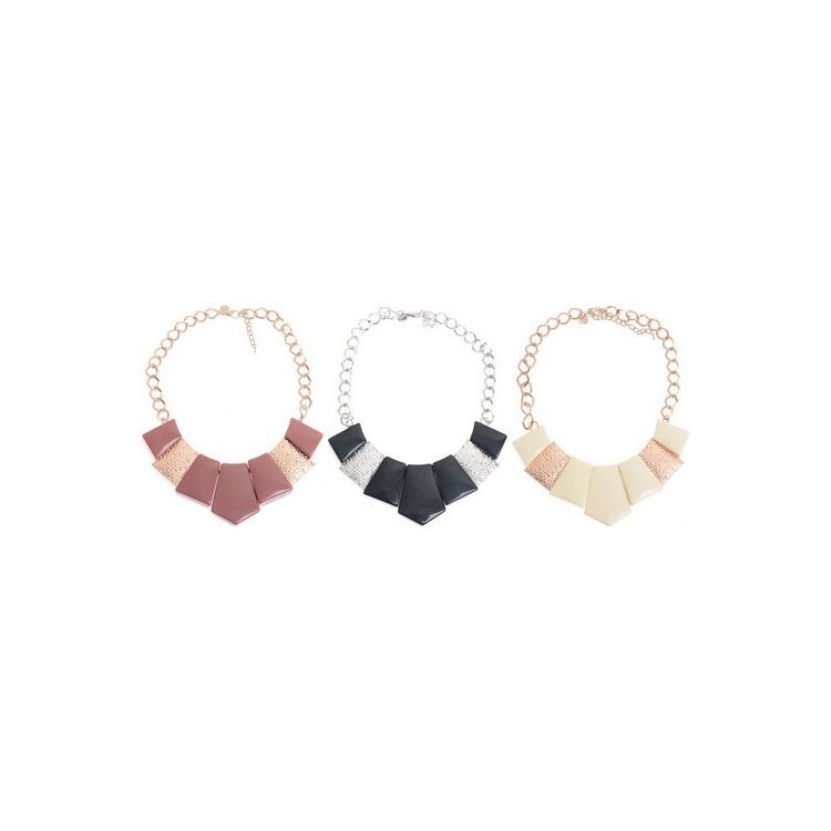 METAL RESIN SHORT NECKLACE 2