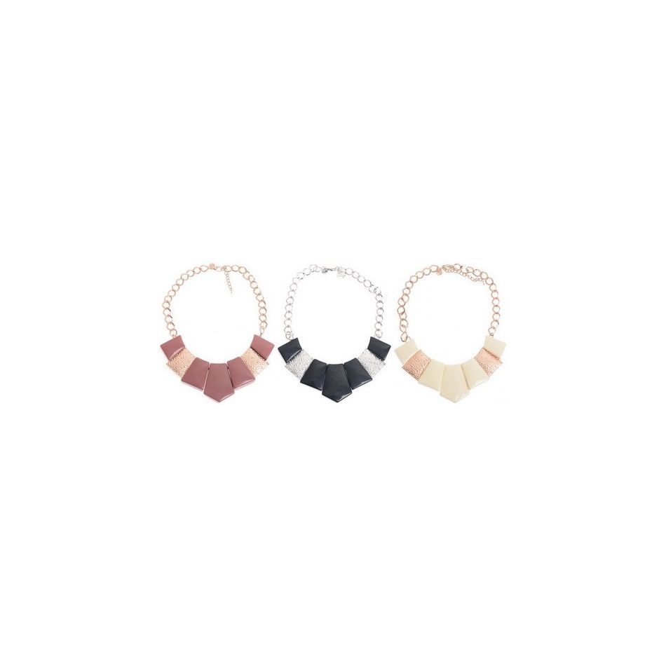 METAL RESIN SHORT NECKLACE