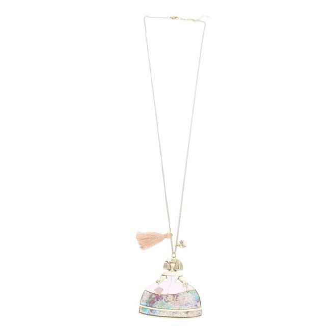 COLLAR LARGO COLG. METAL ESTAMPADO