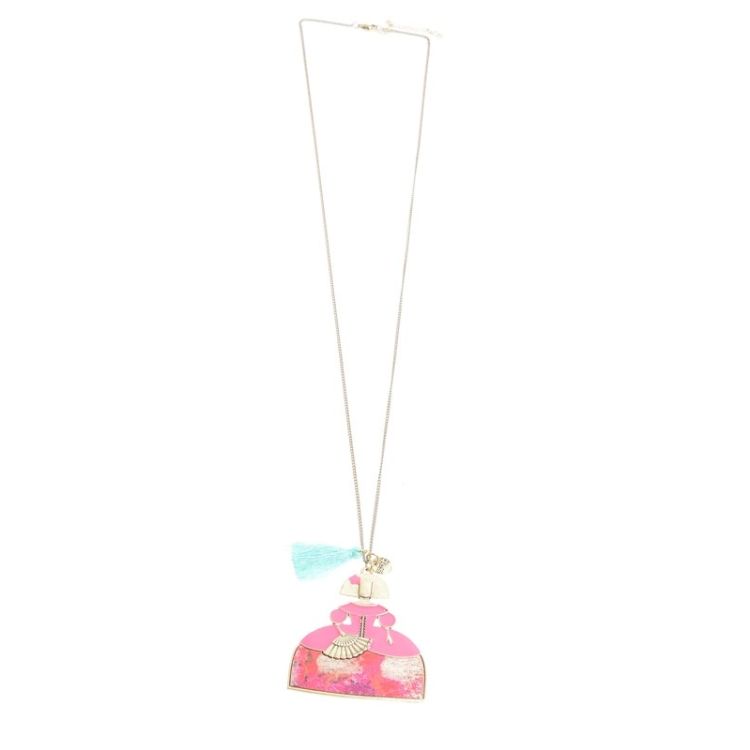 COLLAR LARGO COLG. METAL ESTAMPADO