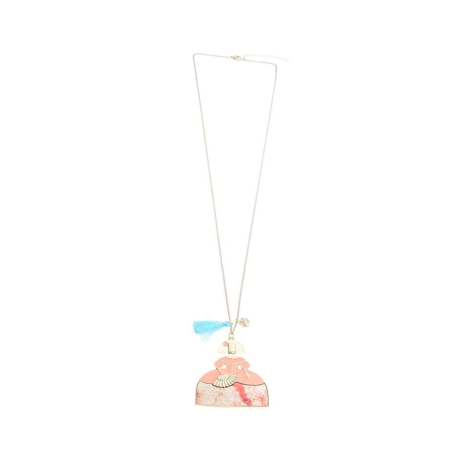 COLLAR LARGO COLG. METAL ESTAMPADO