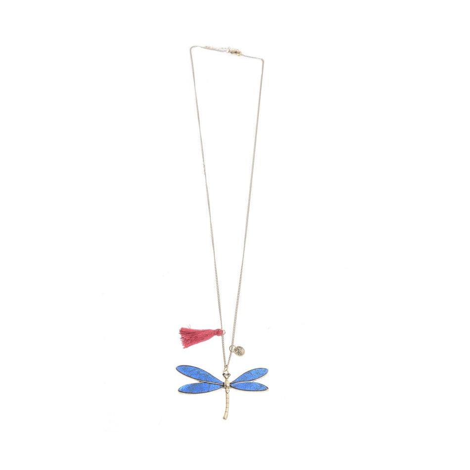 LONG NECKLACE PENDANT STAMPED METAL
