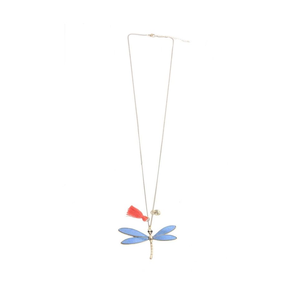 LONG NECKLACE PENDANT STAMPED METAL