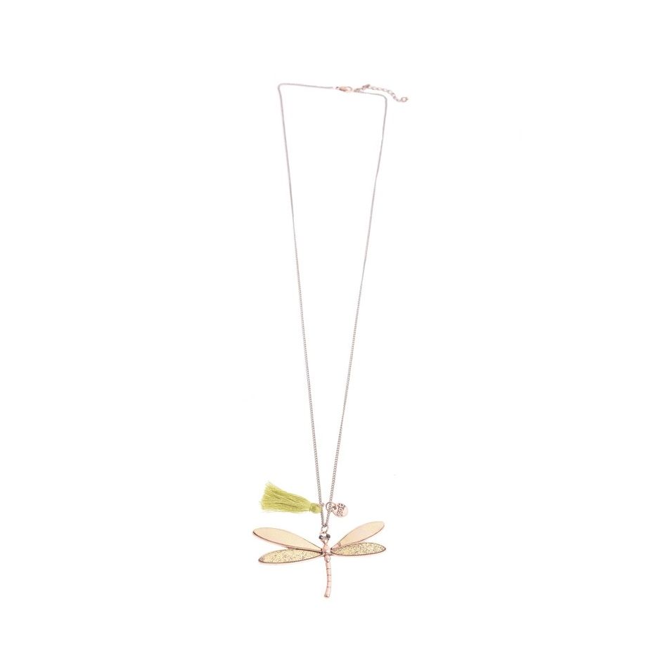 LONG NECKLACE PENDANT STAMPED METAL