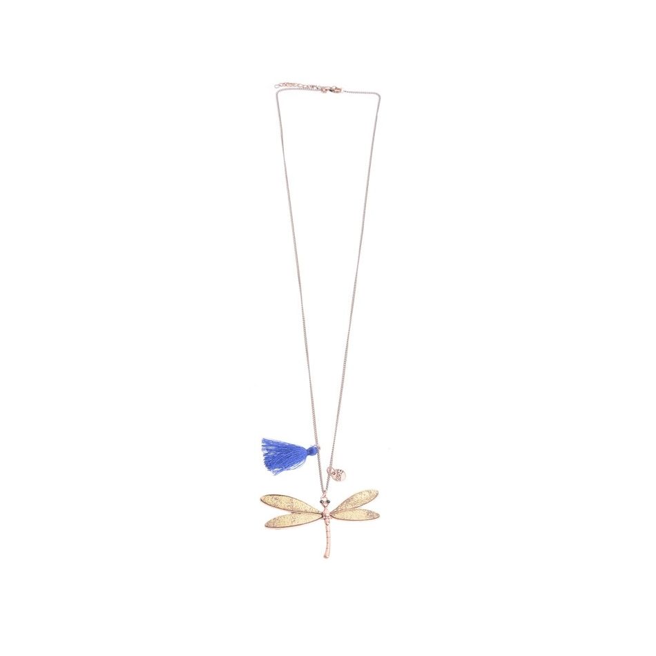 LONG NECKLACE PENDANT STAMPED METAL