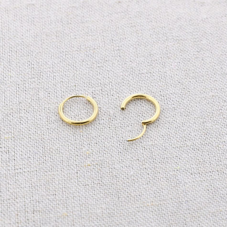 PENDIENTES ACERO ARO 13MM