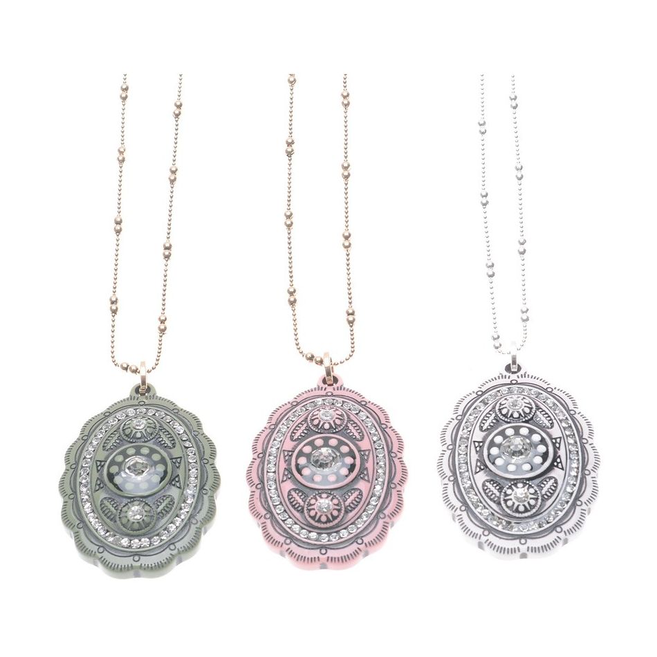LONG RESIN PENDANT NECKLACE