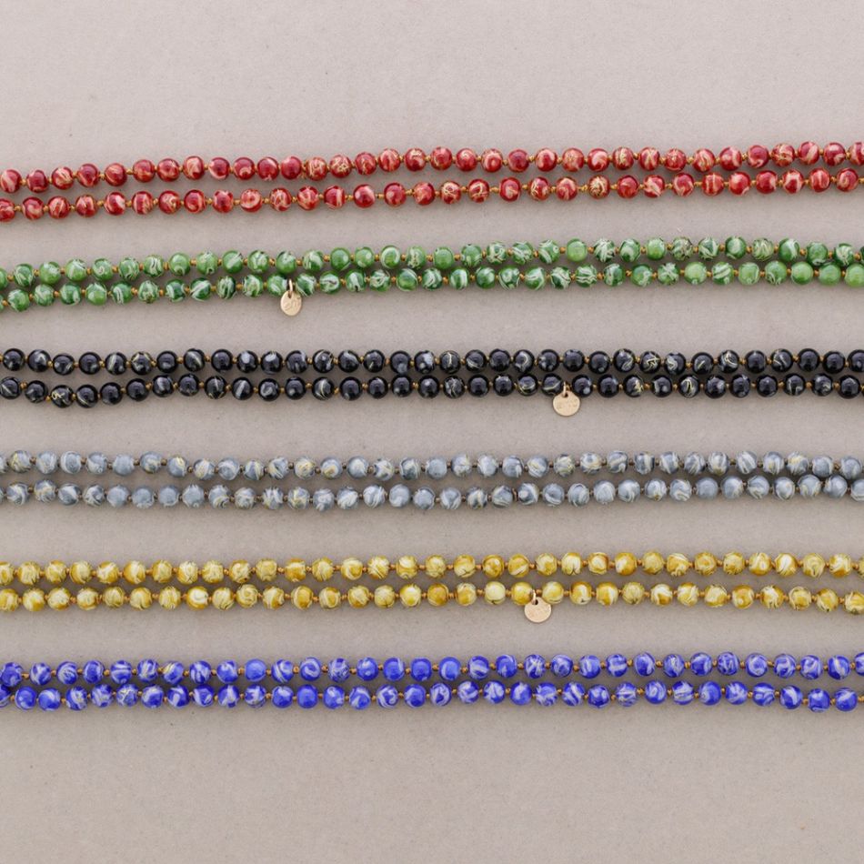 COLLAR LARGO BOLAS NUDOS 1.2M*8MM