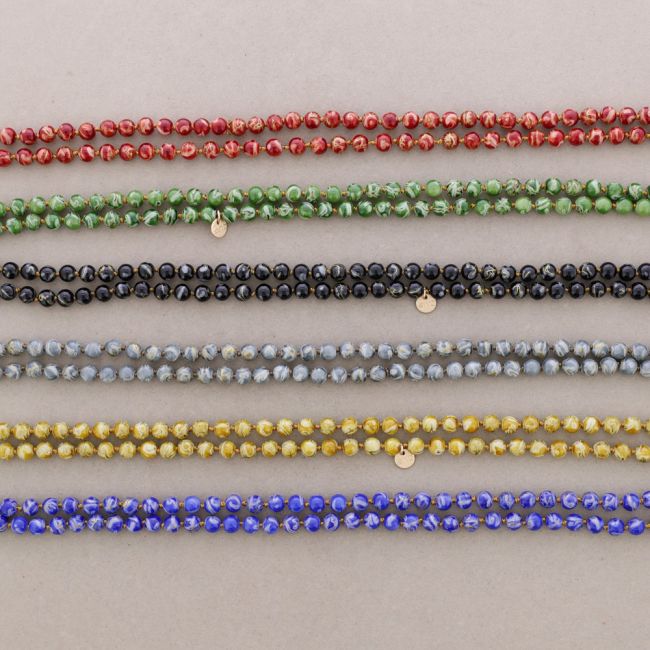 COLLAR LARGO BOLAS NUDOS 1.2M*8MM