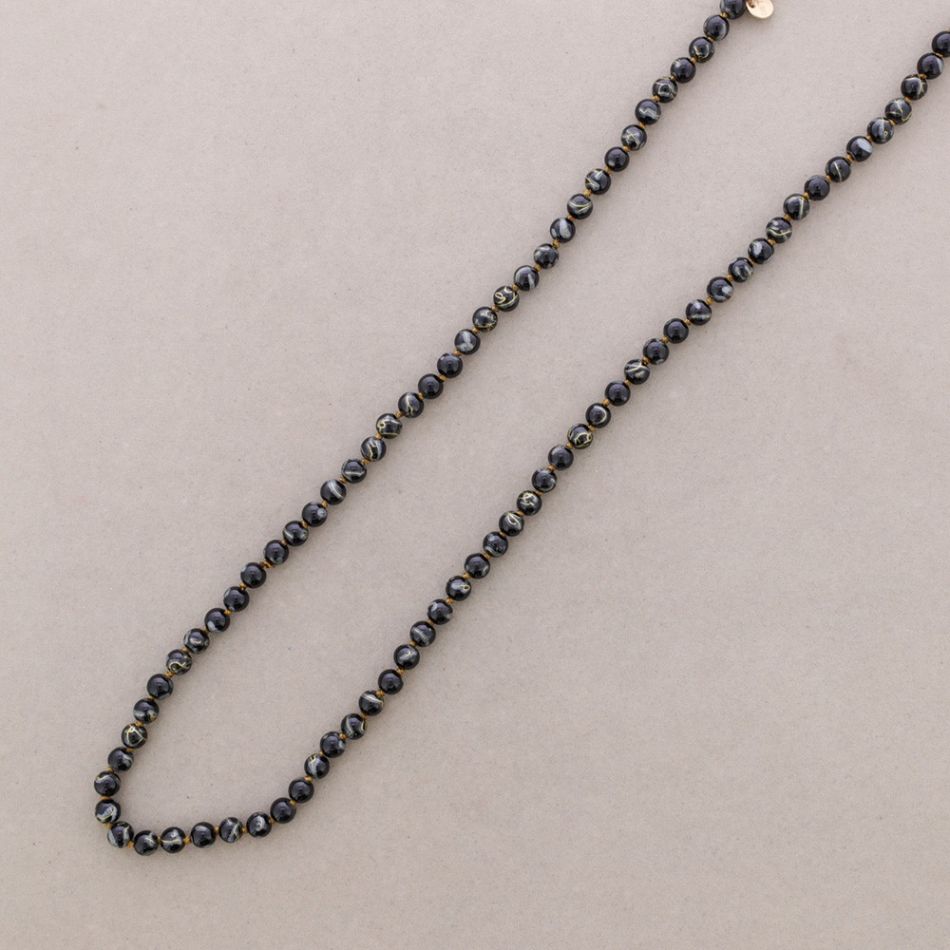 LONG NECKLACE WITH KNOTS BALLS 1.2M*8MM