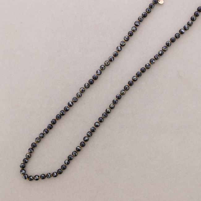 COLLAR LARGO BOLAS NUDOS 1.2M*8MM