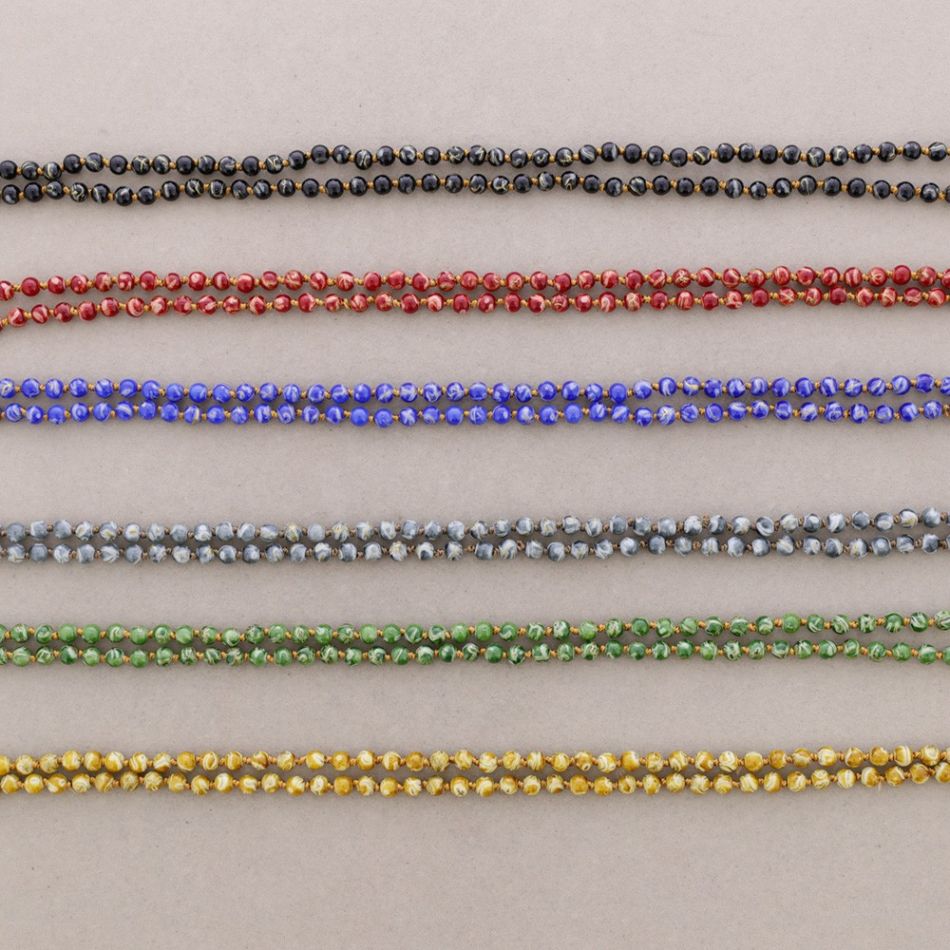 COLLAR LARGO BOLAS NUDO 1.5M*6MM