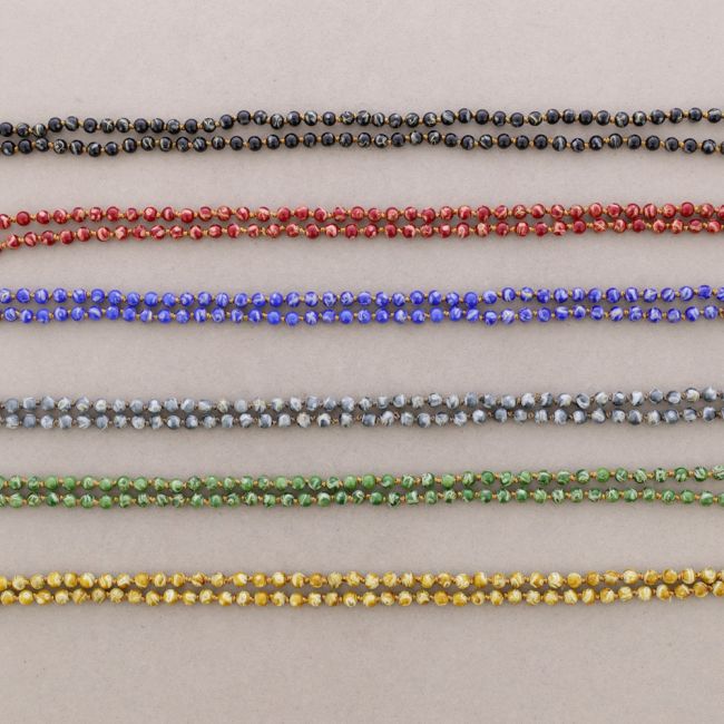 COLLAR LARGO BOLAS NUDO 1.5M*6MM