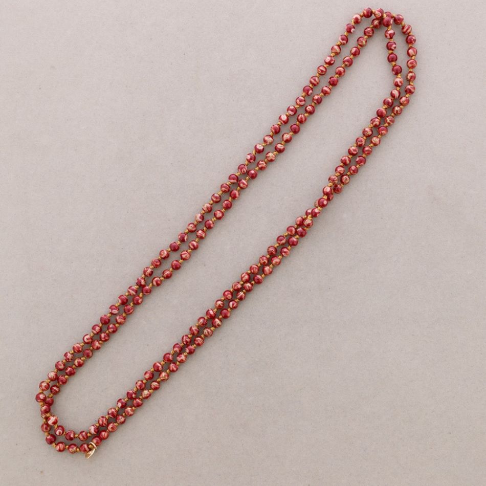 LONG NECKLACE WITH KNOT BALLS 1.5M*6MM