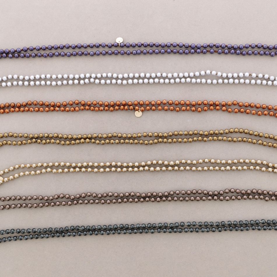 LONG NECKLACE WITH KNOT BALLS 1.5M*6MM