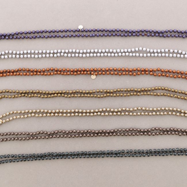 COLLAR LARGO BOLAS NUDO 1.5M*6MM