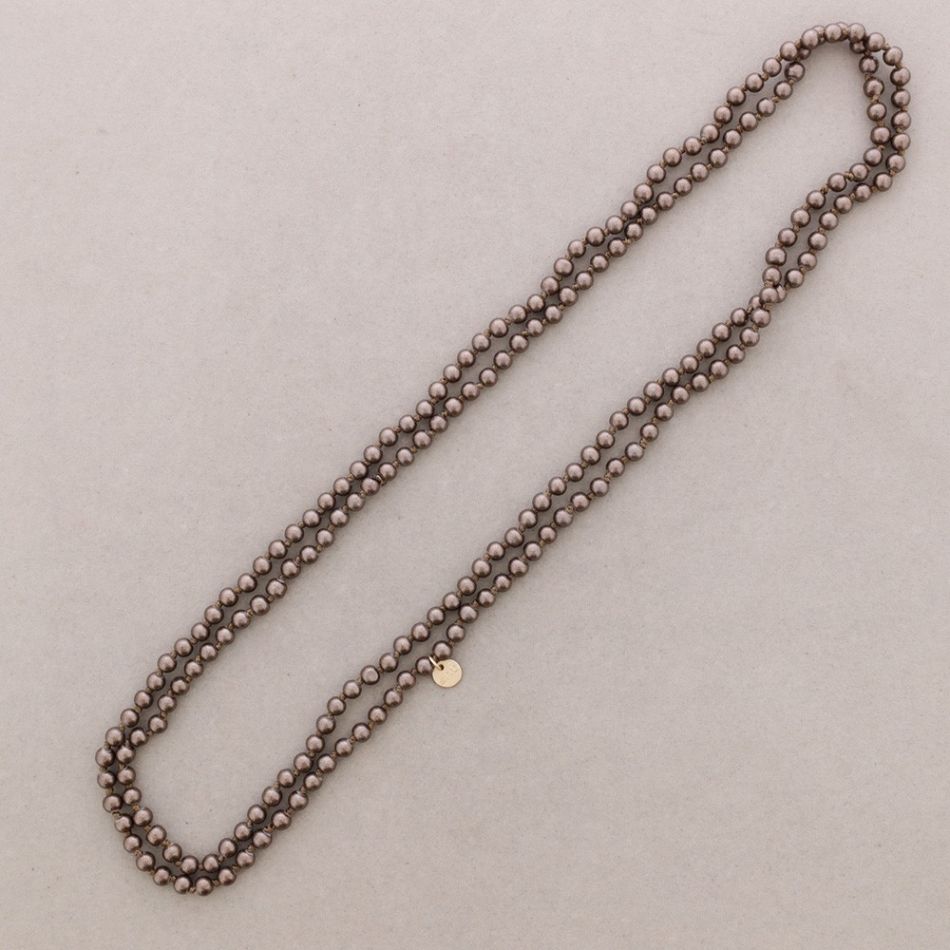COLLAR LARGO BOLAS NUDO 1.5M*6MM