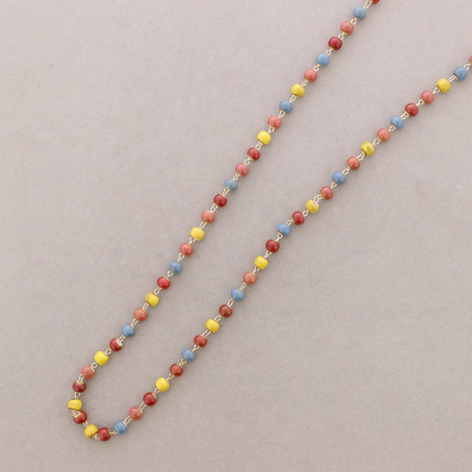 COLLAR LARGO BOLAS NUDO 1.2M*8MM