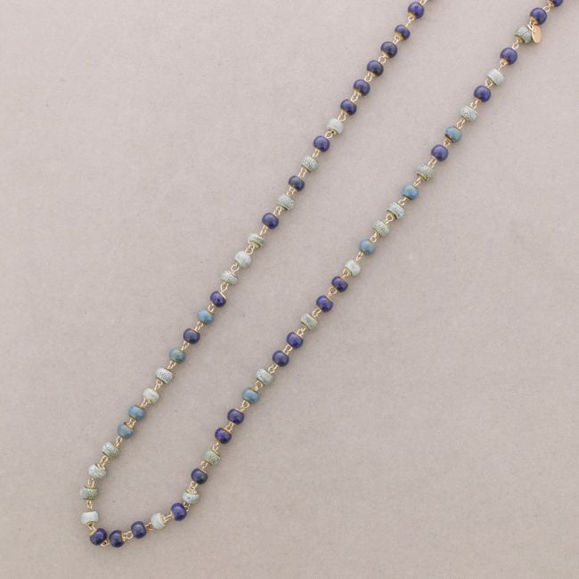 COLLAR LARGO BOLAS NUDO 1.2M*8MM