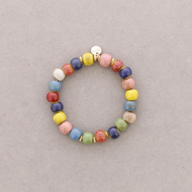 8MM CERAMIC BALL ELASTIC BRACELET