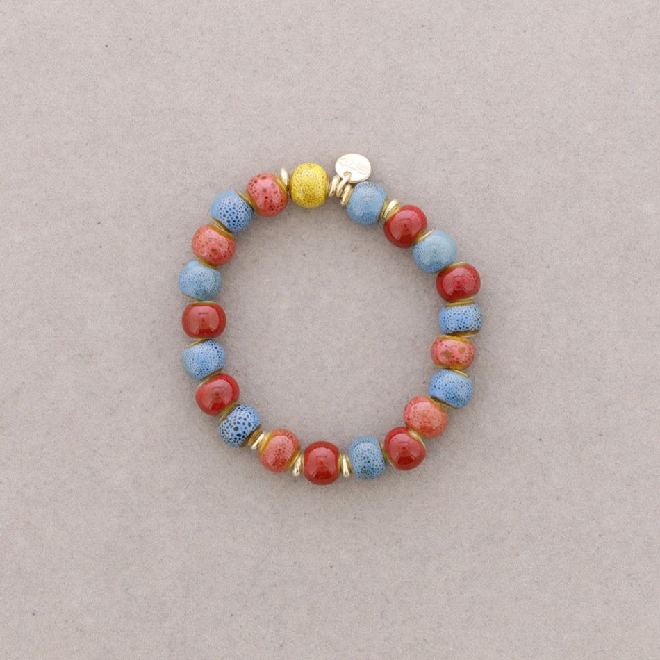 8MM CERAMIC BALL ELASTIC BRACELET