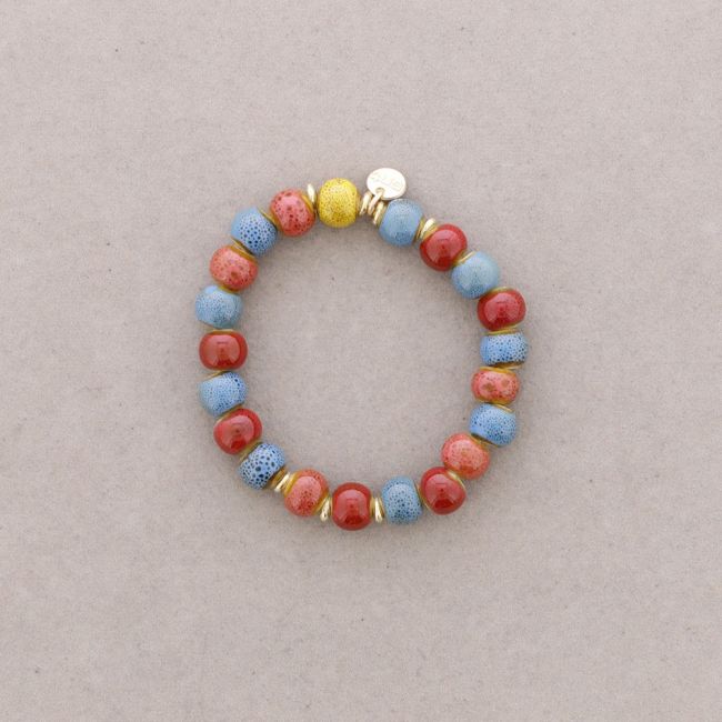 8MM CERAMIC BALL ELASTIC BRACELET