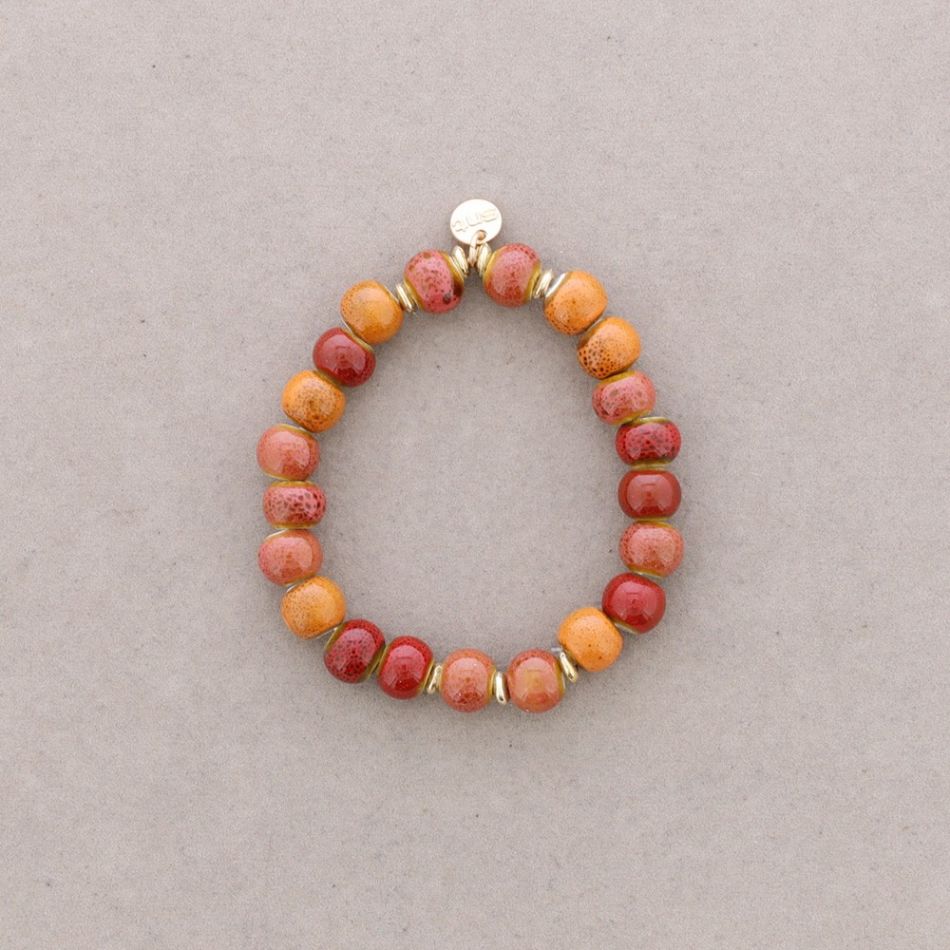8MM CERAMIC BALL ELASTIC BRACELET