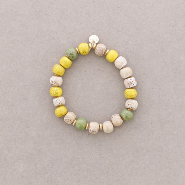 8MM CERAMIC BALL ELASTIC BRACELET