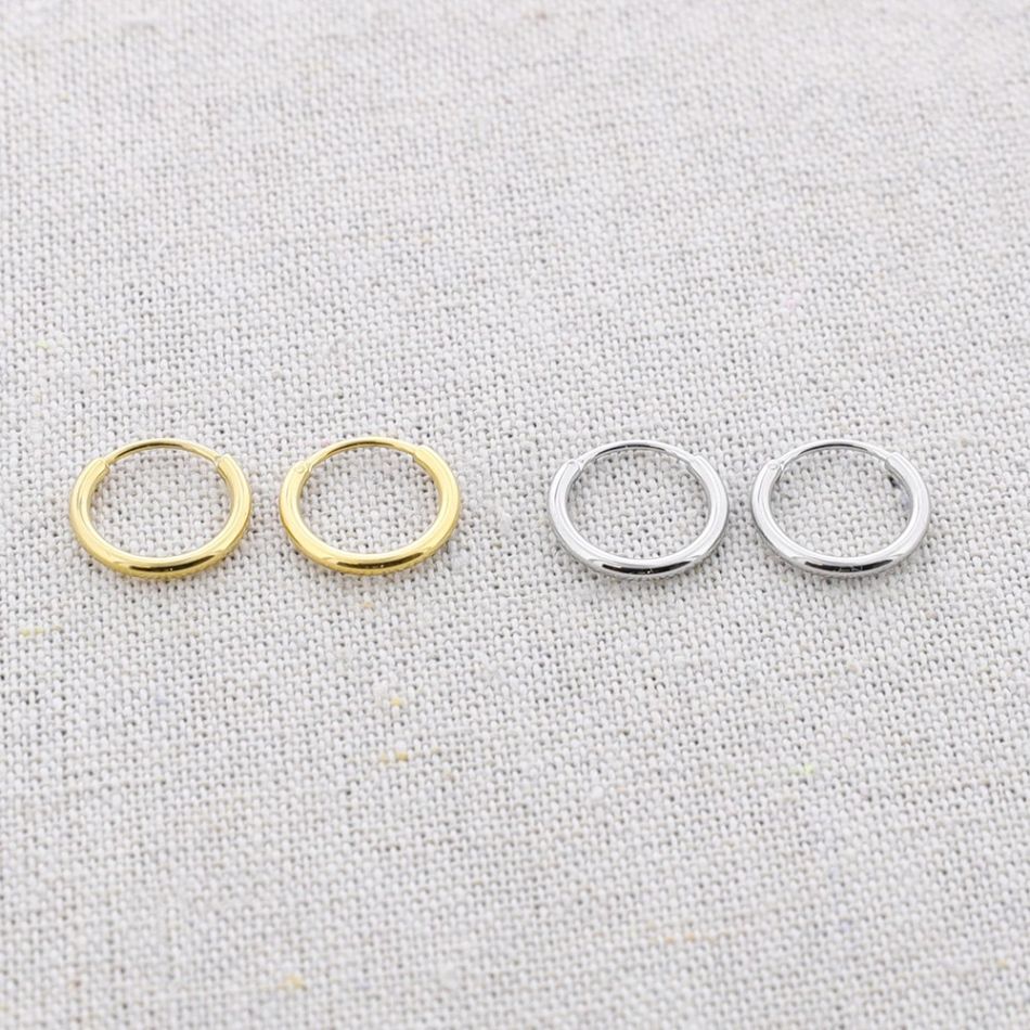STEEL HOOP EARRINGS 13MM