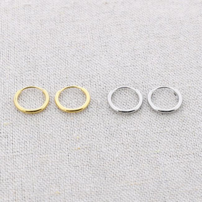 STEEL HOOP EARRINGS 13MM