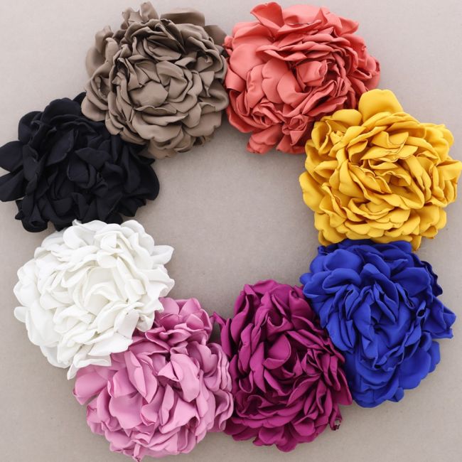 BROCHE FLOR TELA 15CM