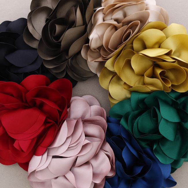 FABRIC FLOWER BROOCH 20CM