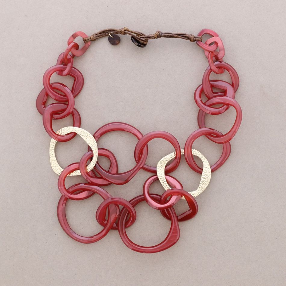 RESIN BEADS SHORT NECKLACE