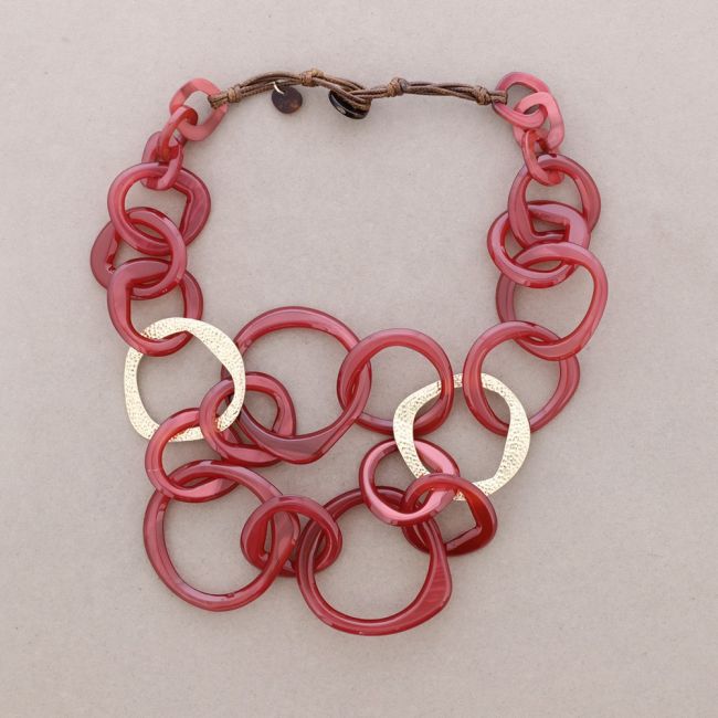 RESIN BEADS SHORT NECKLACE