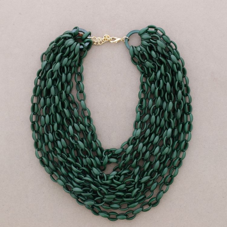 RESIN MULTI-ROW SHORT NECKLACE