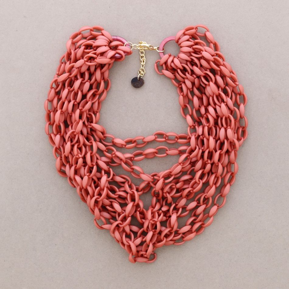 RESIN MULTI-ROW SHORT NECKLACE