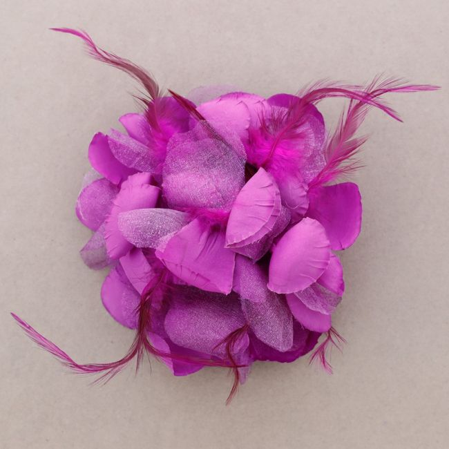 BROCHE FLOR TELA 16CM