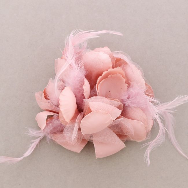 BROCHE FLOR TELA 16CM