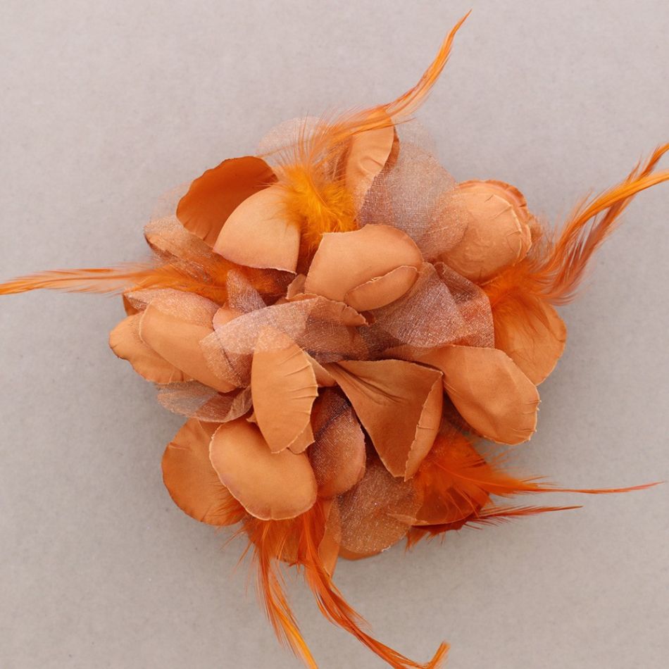 BROCHE FLOR TELA 16CM