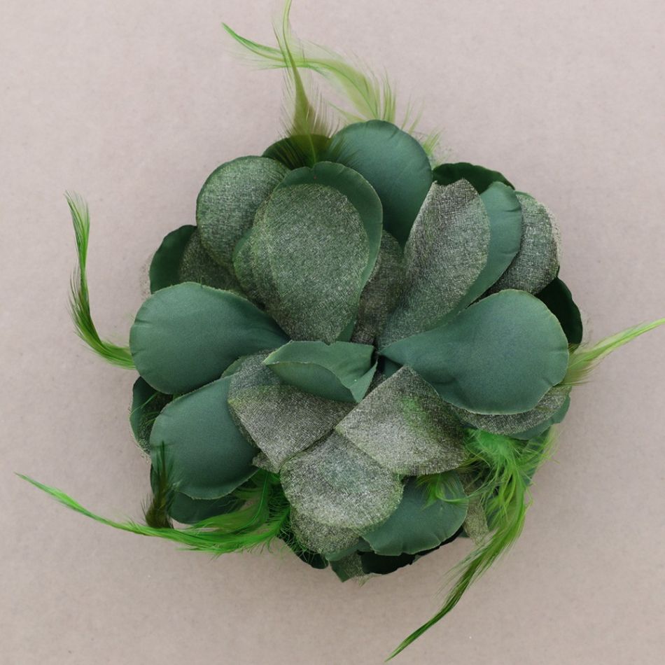 BROCHE FLOR TELA 16CM