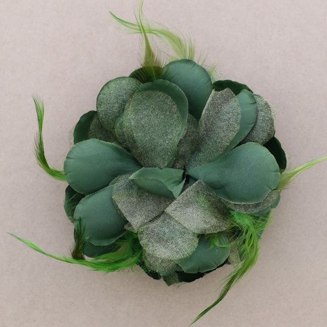 FABRIC FLOWER BROOCH 16CM
