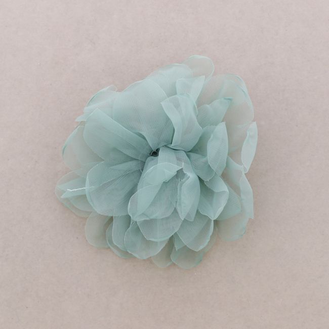 FABRIC FLOWER BROOCH 14CM