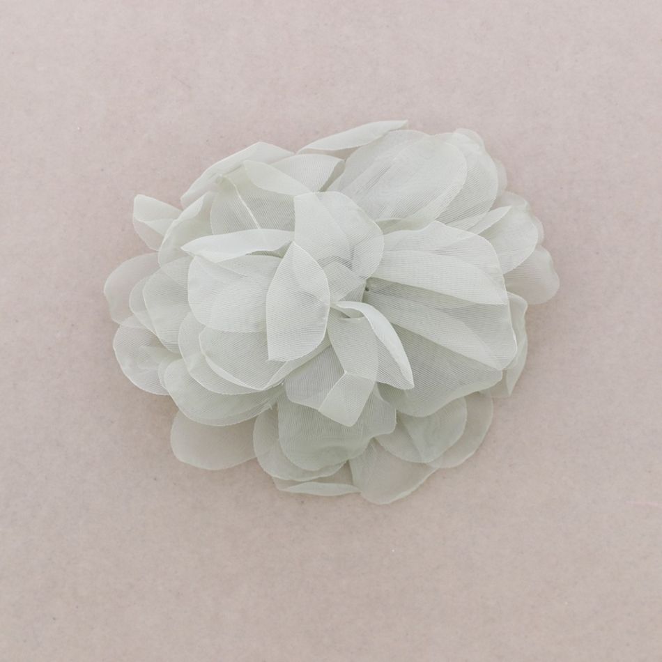 FABRIC FLOWER BROOCH 14CM