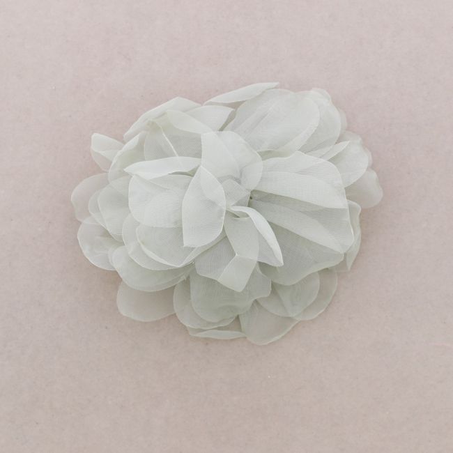 FABRIC FLOWER BROOCH 14CM