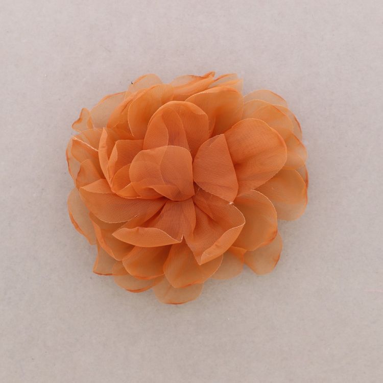 FABRIC FLOWER BROOCH 14CM